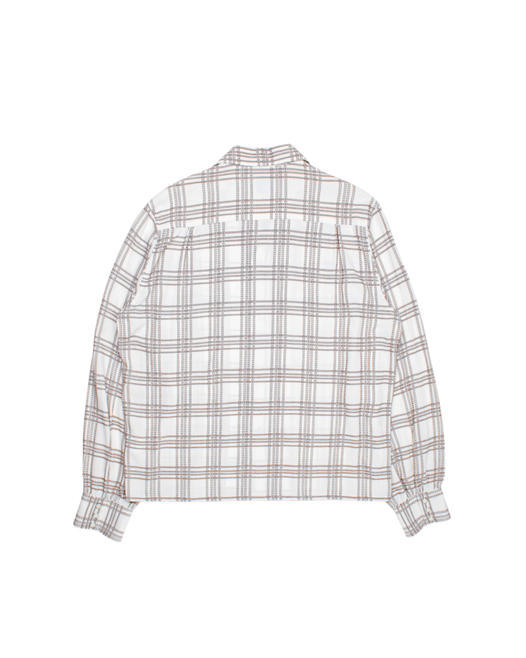 The Letters : OPEN COLLAR SHIRT -SASHIKO CHECK RAYON- / IVORY