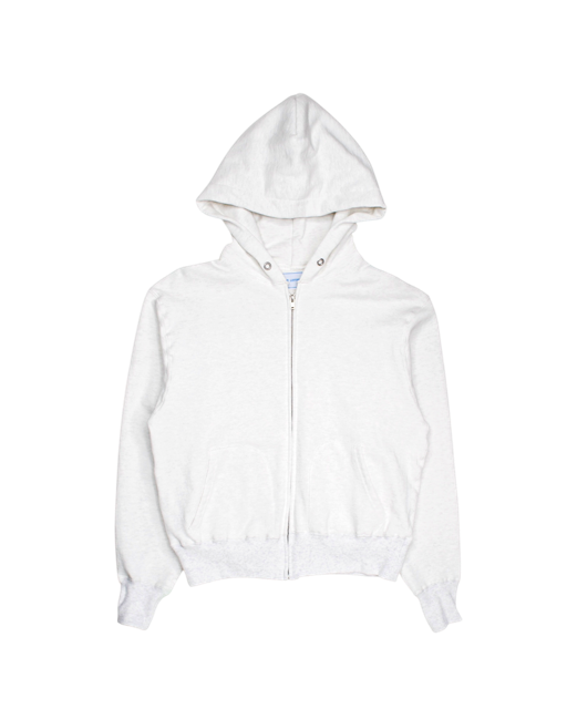 The Letters : SWEATSHIRT ZIP UP HOODIE -LOOPWHEEL FLEECE COTTON- / IVORY